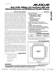 MAX1186 datasheet pdf MAXIM - Dallas Semiconductor