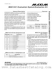 MAX1241EVKIT datasheet pdf MAXIM - Dallas Semiconductor