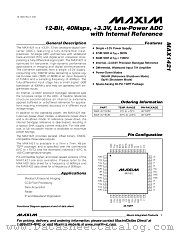 MAX1421 datasheet pdf MAXIM - Dallas Semiconductor