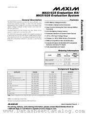 MAX1535EVKIT datasheet pdf MAXIM - Dallas Semiconductor