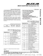 MAX1638EVKIT datasheet pdf MAXIM - Dallas Semiconductor
