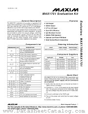 MAX1701EVKIT datasheet pdf MAXIM - Dallas Semiconductor