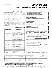 MAX1927EVKIT datasheet pdf MAXIM - Dallas Semiconductor