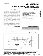 MAX2015 datasheet pdf MAXIM - Dallas Semiconductor