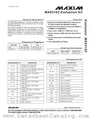 MAX2102EVKIT datasheet pdf MAXIM - Dallas Semiconductor