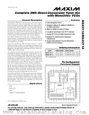 MAX2118 datasheet pdf MAXIM - Dallas Semiconductor