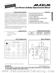 MAX2307 datasheet pdf MAXIM - Dallas Semiconductor