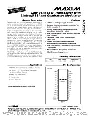 MAX2510 datasheet pdf MAXIM - Dallas Semiconductor