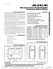 MAX262 datasheet pdf MAXIM - Dallas Semiconductor