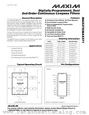 MAX270 datasheet pdf MAXIM - Dallas Semiconductor