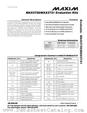 MAX2721EVKIT datasheet pdf MAXIM - Dallas Semiconductor