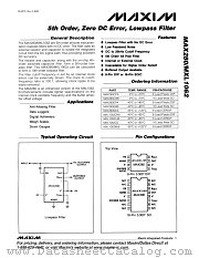 MXL1062 datasheet pdf MAXIM - Dallas Semiconductor
