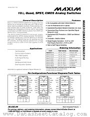 MAX314 datasheet pdf MAXIM - Dallas Semiconductor