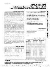 MAX3221 datasheet pdf MAXIM - Dallas Semiconductor