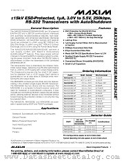 MAX3221E datasheet pdf MAXIM - Dallas Semiconductor
