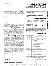 MAX3640EVKIT datasheet pdf MAXIM - Dallas Semiconductor