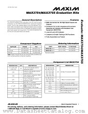 MAX3754EVKIT datasheet pdf MAXIM - Dallas Semiconductor