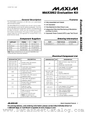 MAX3863EVKIT datasheet pdf MAXIM - Dallas Semiconductor