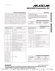 MAX3880EVKIT datasheet pdf MAXIM - Dallas Semiconductor