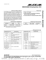 MAX3885EVKIT datasheet pdf MAXIM - Dallas Semiconductor