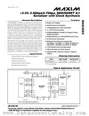 MAX3892 datasheet pdf MAXIM - Dallas Semiconductor