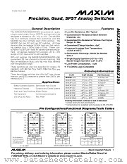 MAX391 datasheet pdf MAXIM - Dallas Semiconductor