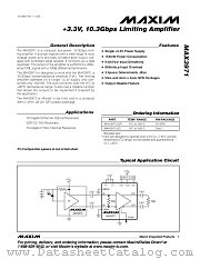 MAX3971 datasheet pdf MAXIM - Dallas Semiconductor