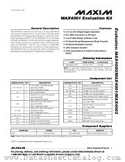 MAX4001EVKIT datasheet pdf MAXIM - Dallas Semiconductor