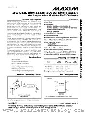 MAX4012 datasheet pdf MAXIM - Dallas Semiconductor