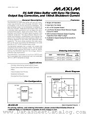 MAX4032 datasheet pdf MAXIM - Dallas Semiconductor