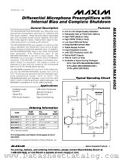 MAX4061 datasheet pdf MAXIM - Dallas Semiconductor