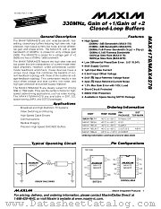 MAX4178 datasheet pdf MAXIM - Dallas Semiconductor