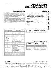 MAX4295EVKIT datasheet pdf MAXIM - Dallas Semiconductor