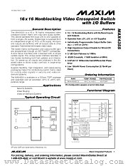MAX4355 datasheet pdf MAXIM - Dallas Semiconductor