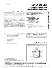 MAX4584 datasheet pdf MAXIM - Dallas Semiconductor