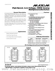 MAX4617 datasheet pdf MAXIM - Dallas Semiconductor