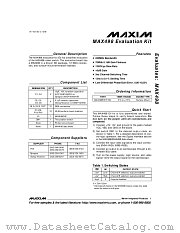 MAX498EVKIT datasheet pdf MAXIM - Dallas Semiconductor