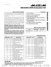 MAX5003-50WEVKIT datasheet pdf MAXIM - Dallas Semiconductor
