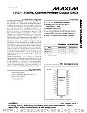 MAX5181 datasheet pdf MAXIM - Dallas Semiconductor