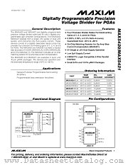MAX5421 datasheet pdf MAXIM - Dallas Semiconductor