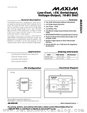 MAX5541 datasheet pdf MAXIM - Dallas Semiconductor