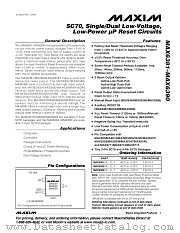 MAX6387 datasheet pdf MAXIM - Dallas Semiconductor