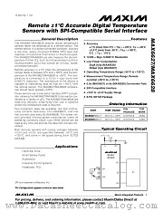 MAX6627 datasheet pdf MAXIM - Dallas Semiconductor