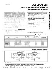 MAX6685 datasheet pdf MAXIM - Dallas Semiconductor