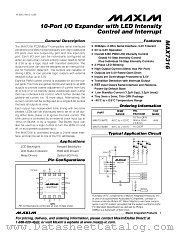 MAX7316 datasheet pdf MAXIM - Dallas Semiconductor