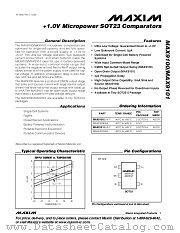 MAX9101 datasheet pdf MAXIM - Dallas Semiconductor