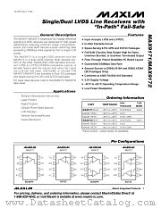 MAX9172 datasheet pdf MAXIM - Dallas Semiconductor