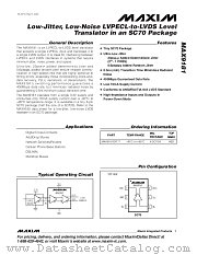 MAX9181 datasheet pdf MAXIM - Dallas Semiconductor