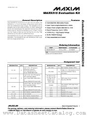 MAX9315EVKIT datasheet pdf MAXIM - Dallas Semiconductor