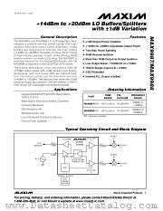 MAX9987 datasheet pdf MAXIM - Dallas Semiconductor